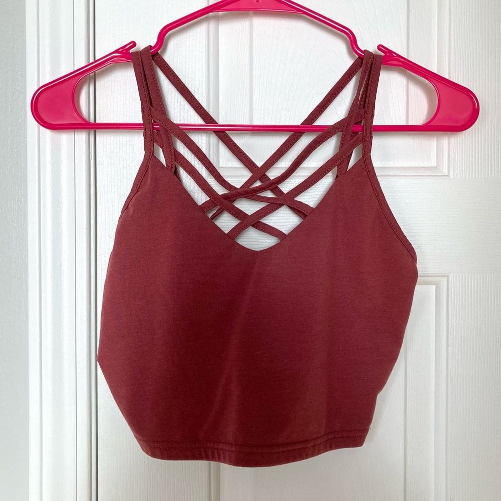 Strappy Pink Cropped Tank